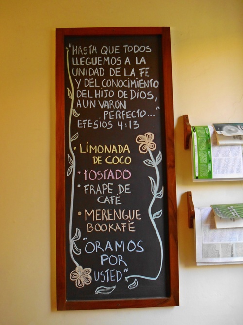 Menú Bookafé